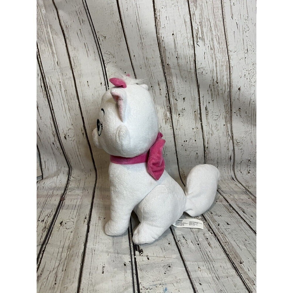 Disney Aristocats Marie Authentic White Plush Kitty Cat Pink Bow Stuffed Animal - Picture 2 of 6